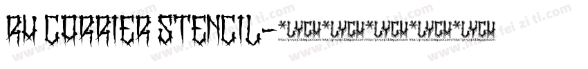 RH Carrier Stencil字体转换